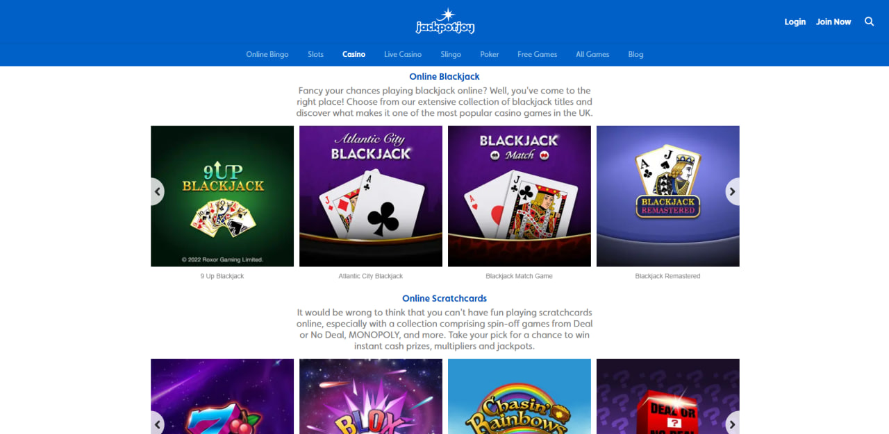 Jackpotjoy Casino - Site 2