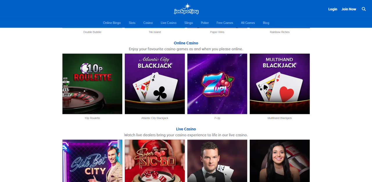 Jackpotjoy Casino - Site 3