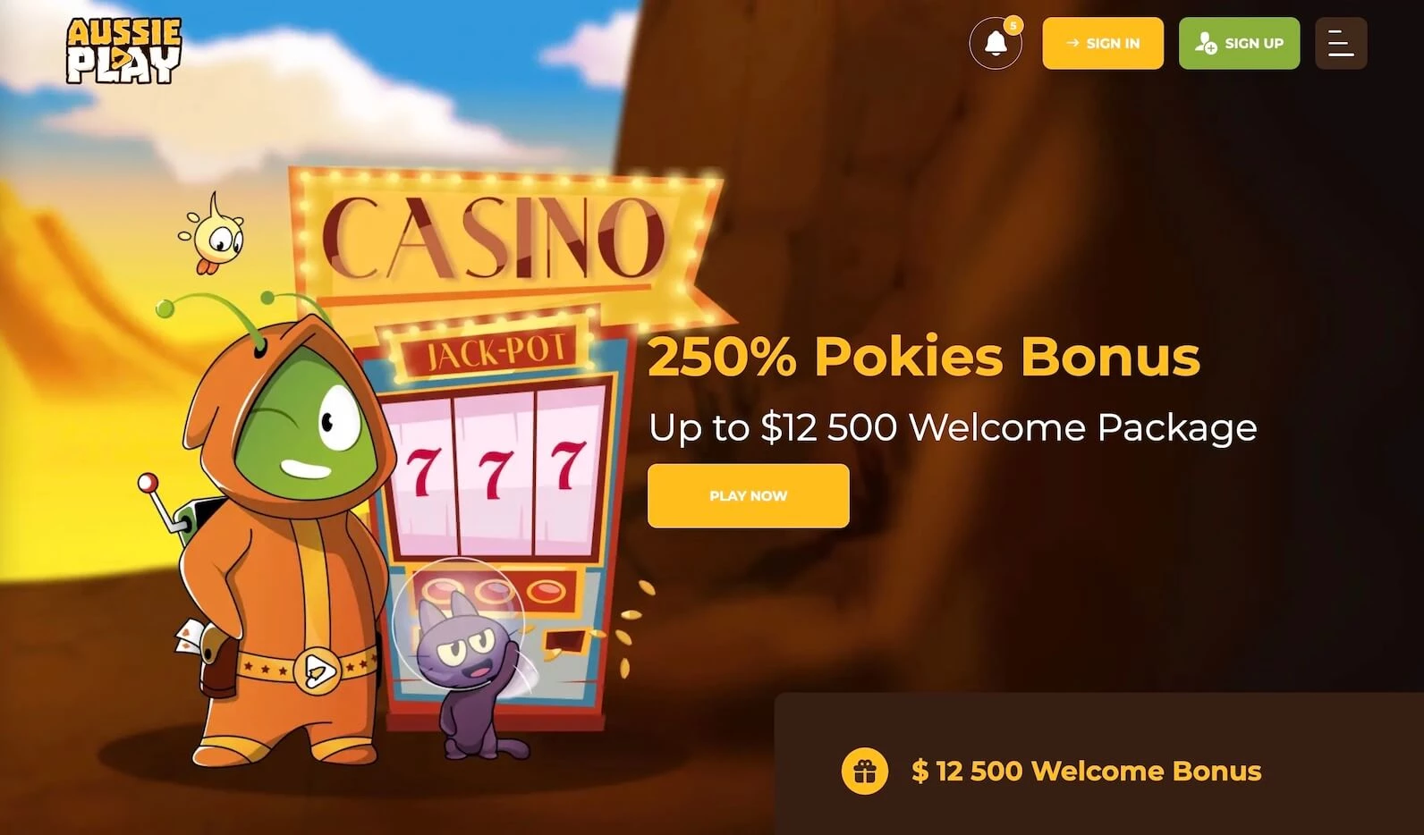 Aussie Play casino main page