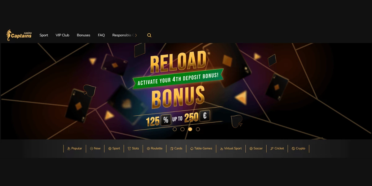 Captains Bet Casino Reload Bonus