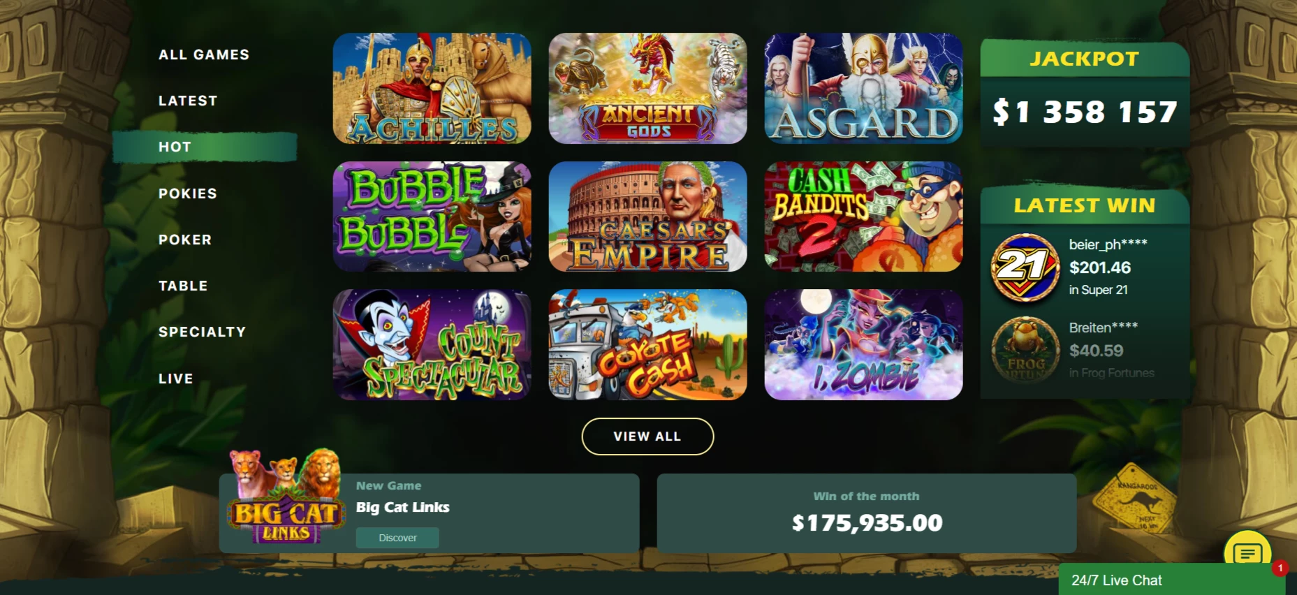 Two Up Casino Hot Games