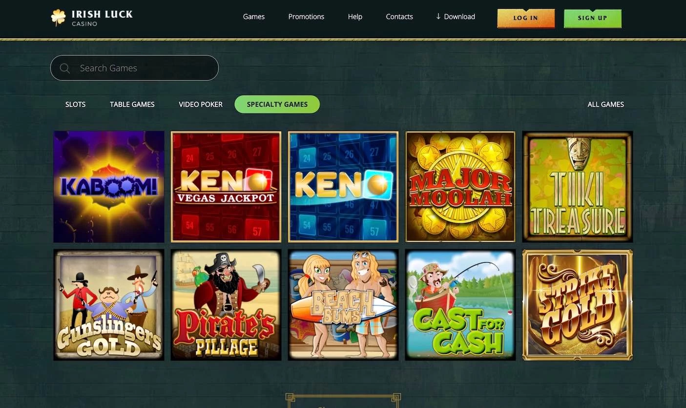 Irish Luck Casino speciality games