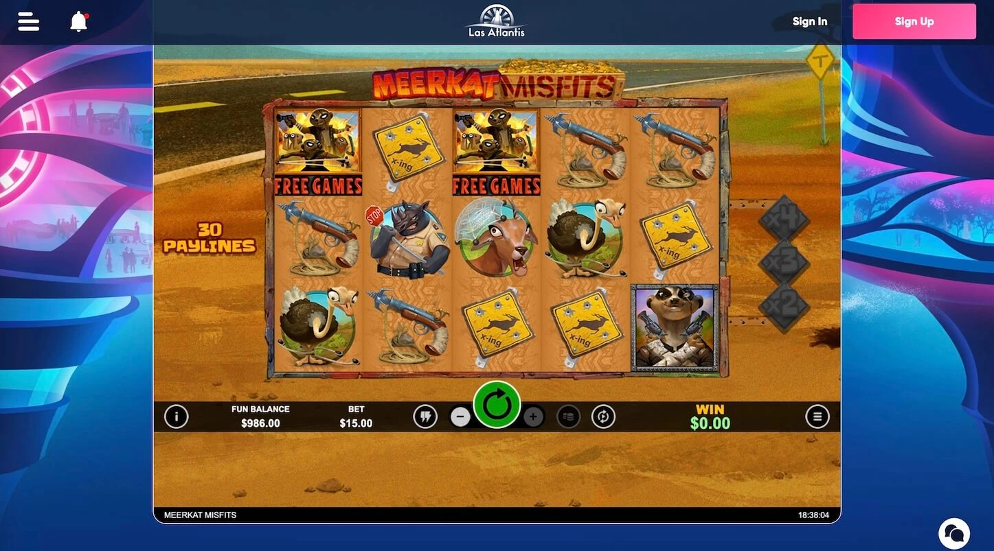 Las Atlantis casino game slot