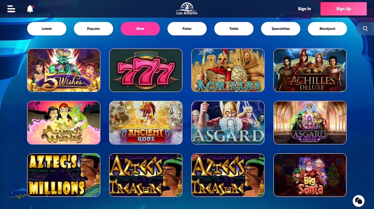 Las Atlantis casino online slots