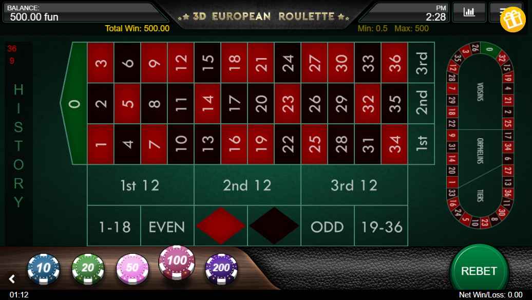 European Roulette by 1x2 Gaming - Tayble