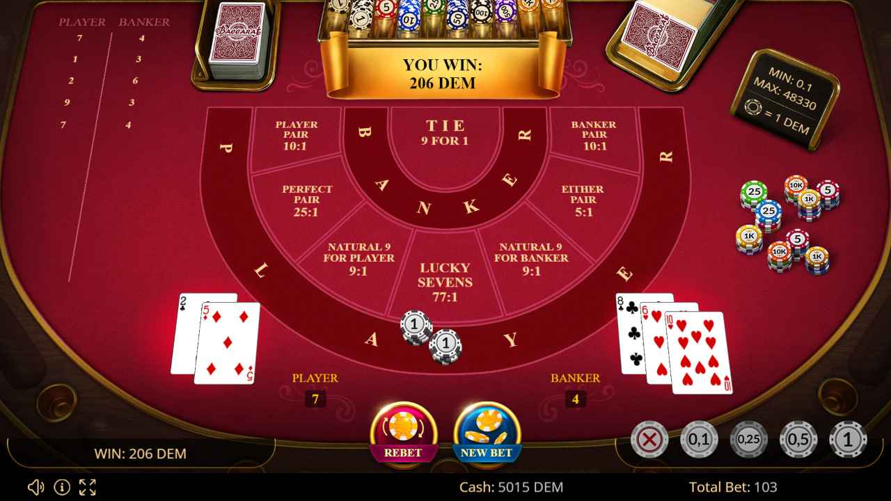 Baccarat by Evoplay Games - Play 1