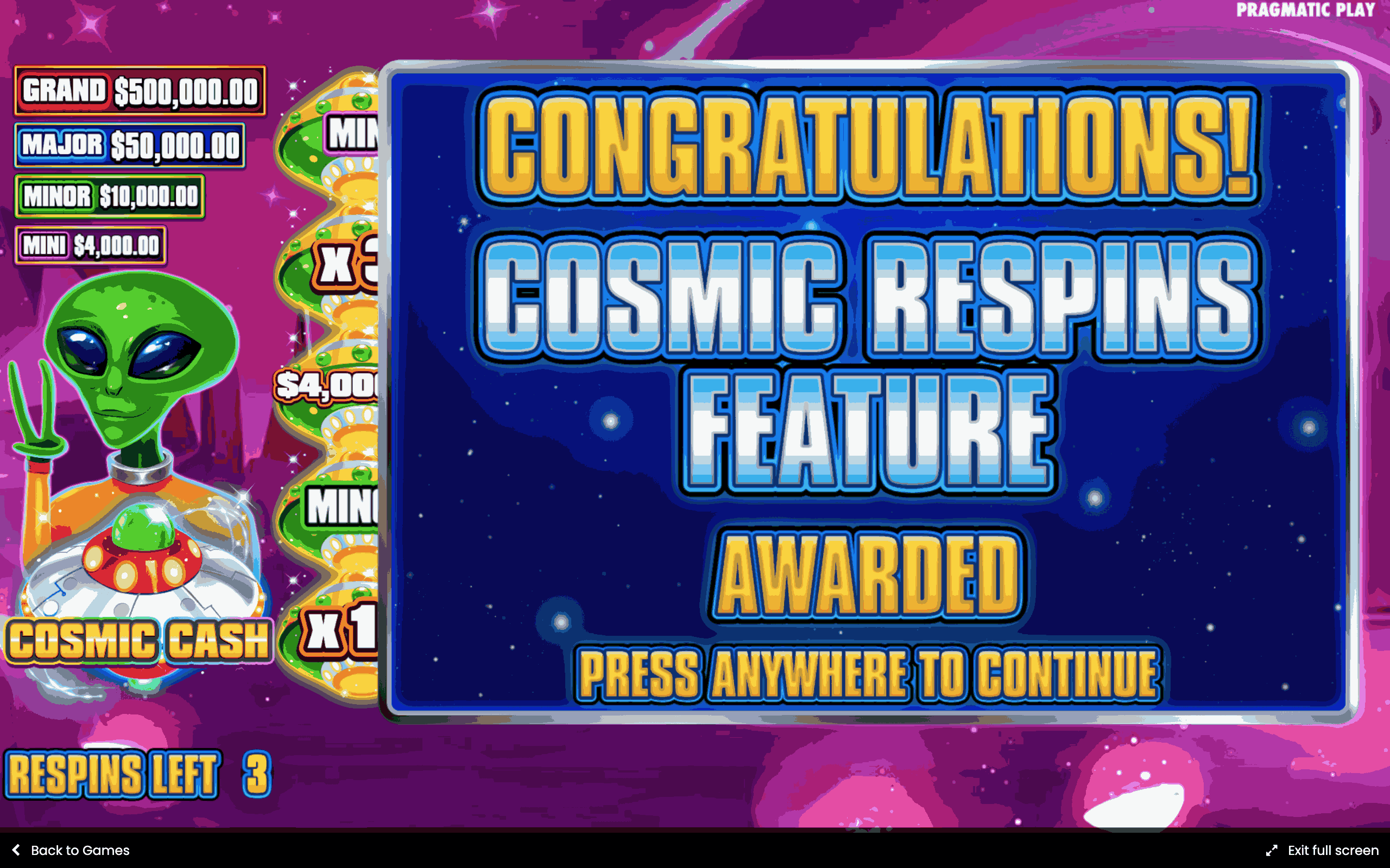 Cosmic Cash Slot Review - 3