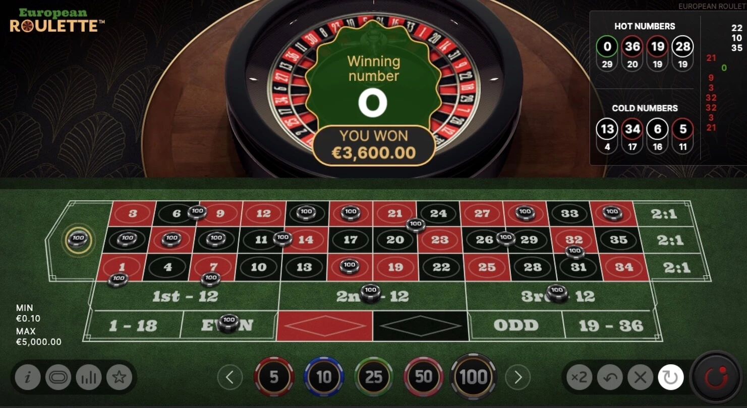 European roulette online win zero
