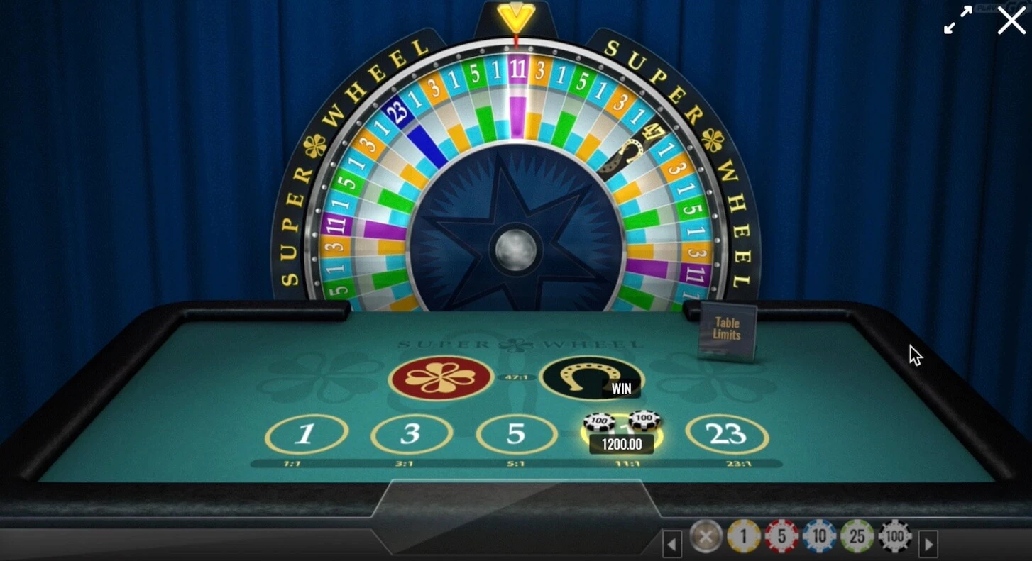 Super Wheel online game big wins