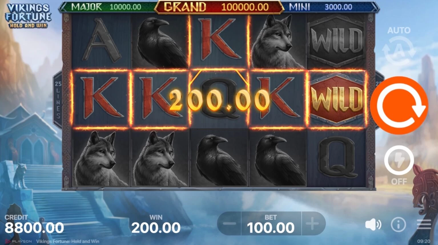 Vikings Fortune slot win 200 dollars