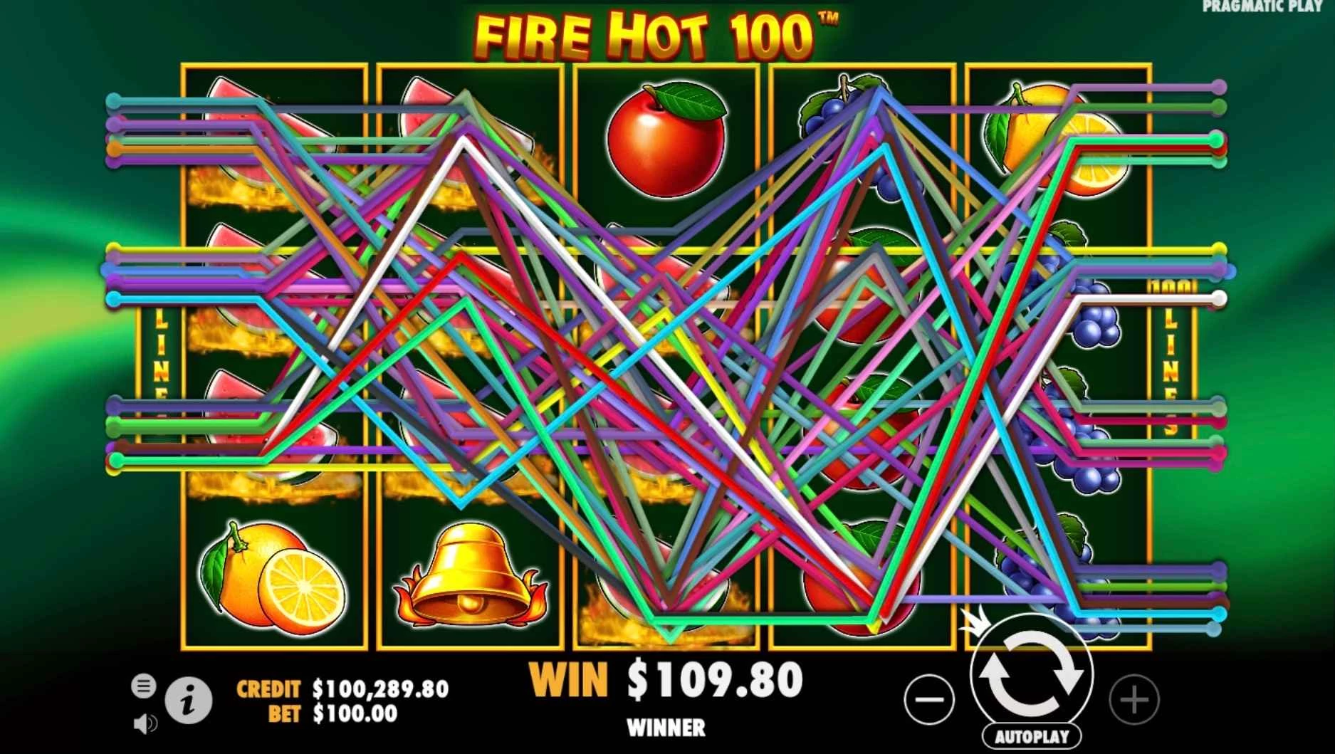 Fire Hot 100 Slot by Pragmatic Play - Many Lines