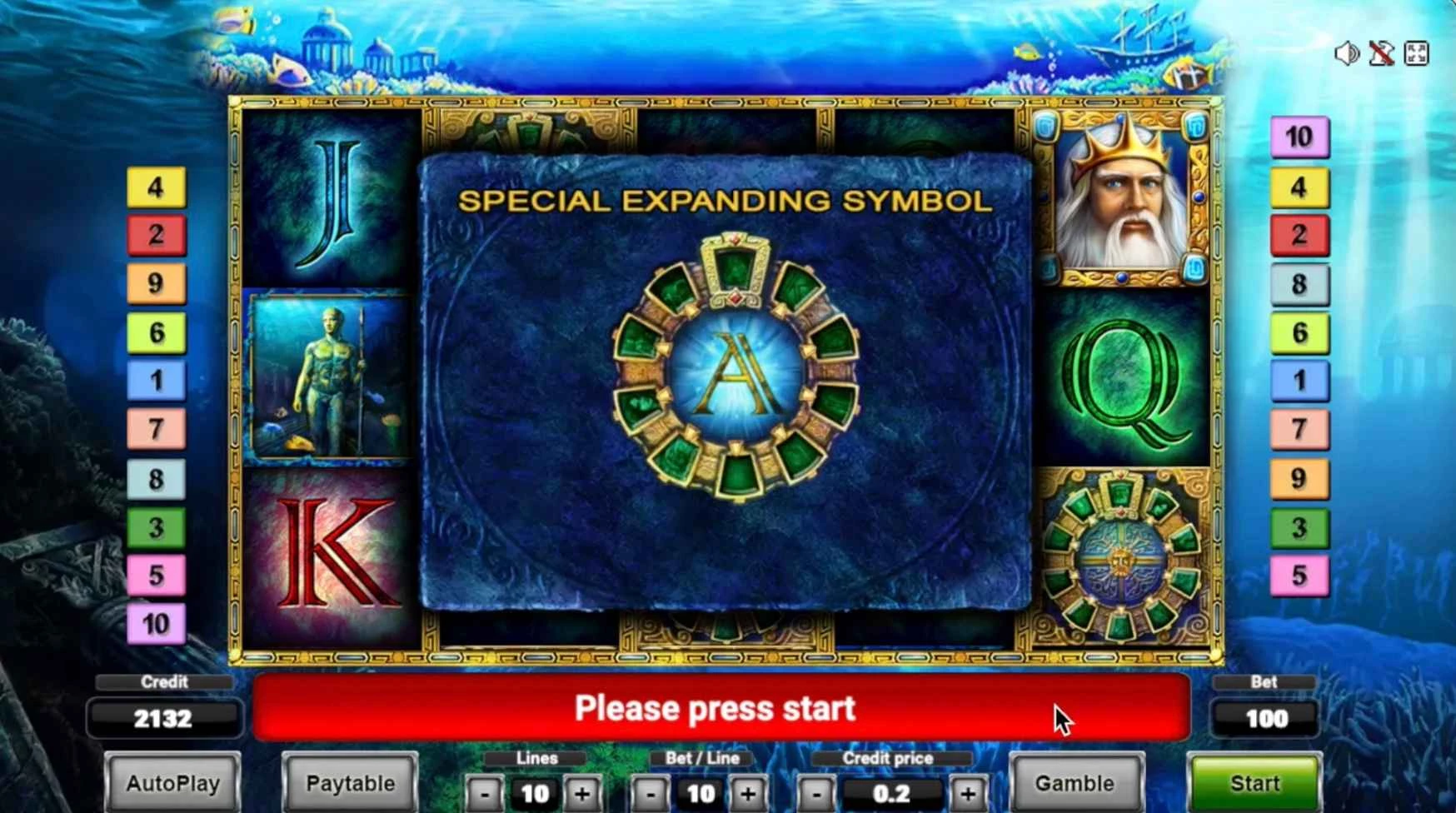 Lord of the Ocean Slot by Novomatic - Symbol A