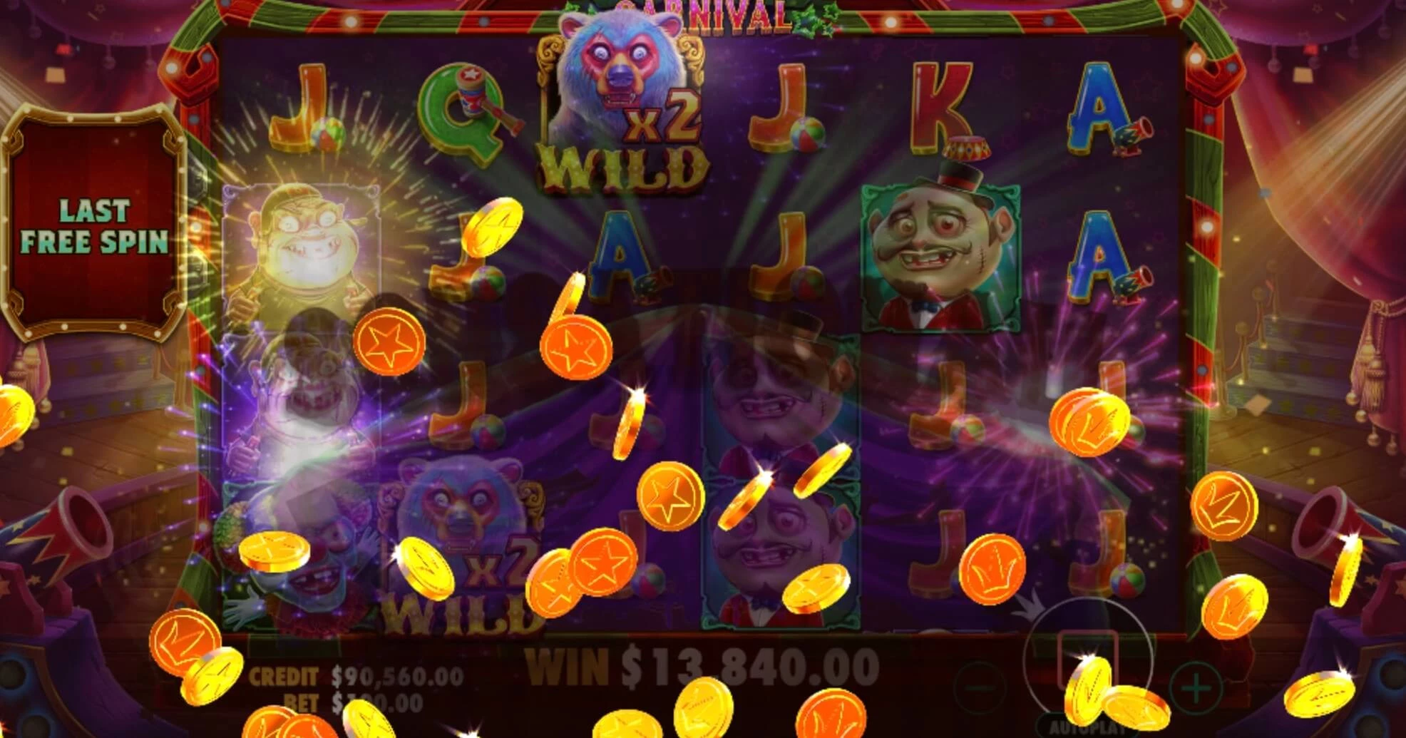 Zombie Carnival slot sound of coins