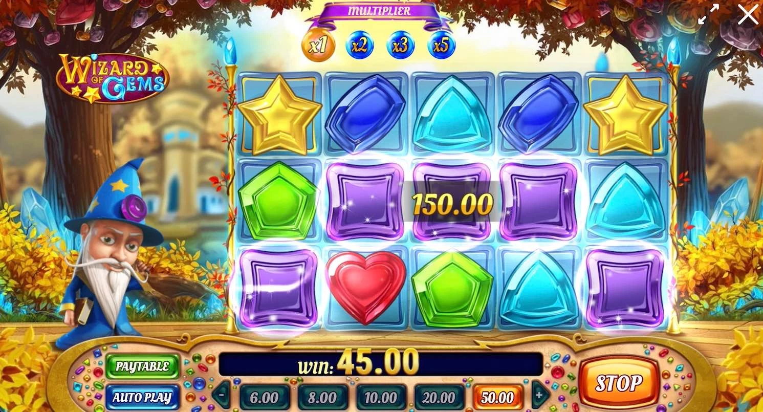 Wizard of Gems Slot Win 45$