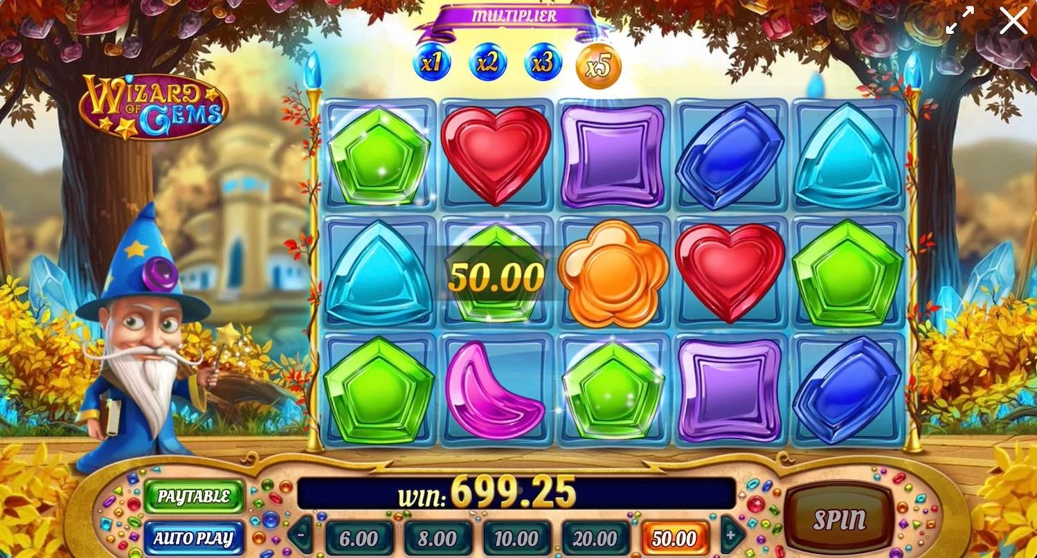 Wizard of Gems Slot Win 699$