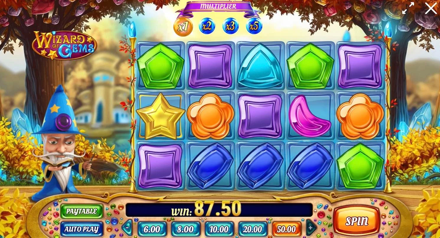 Wizard of Gems Slot Win 87$