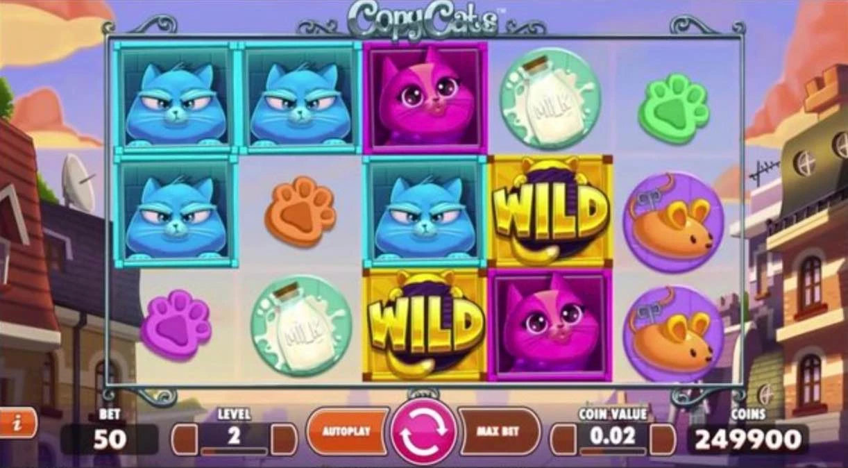 Copy Cats Slot Review Blue Cat Symbol