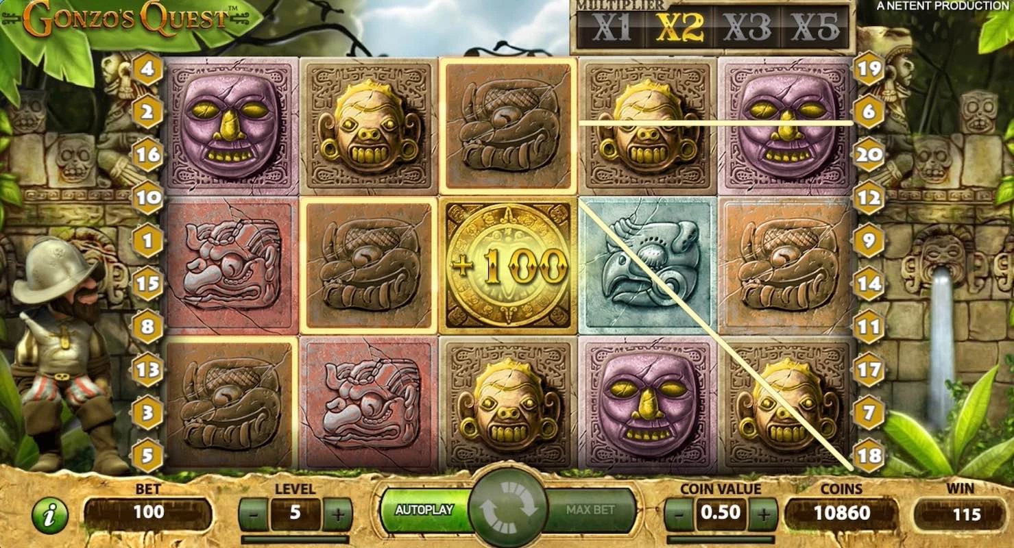 Gonzo's Quest Slot by NetEnt - Win $100