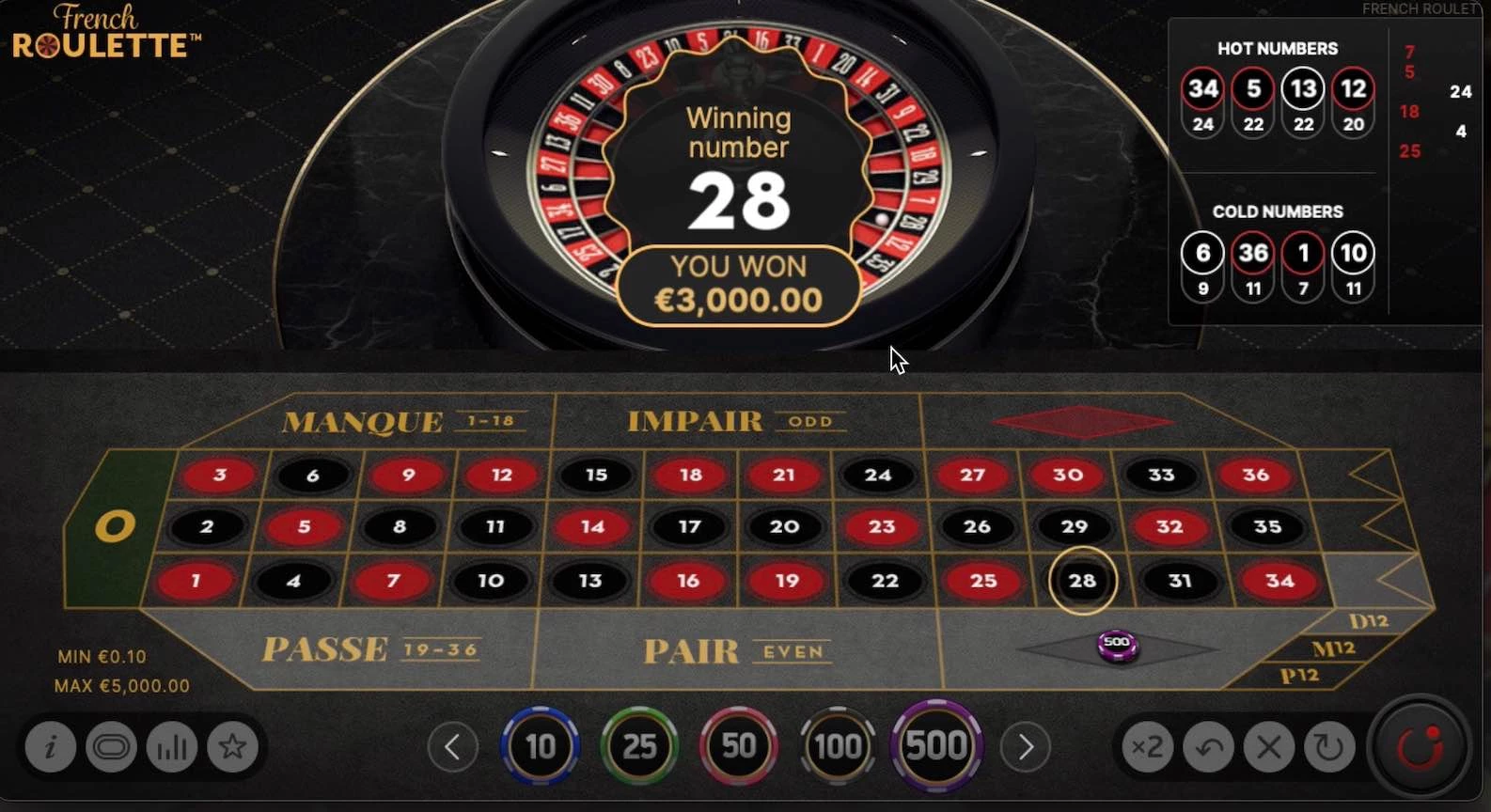 French Roulette (NetEnt) 3000$ Wins