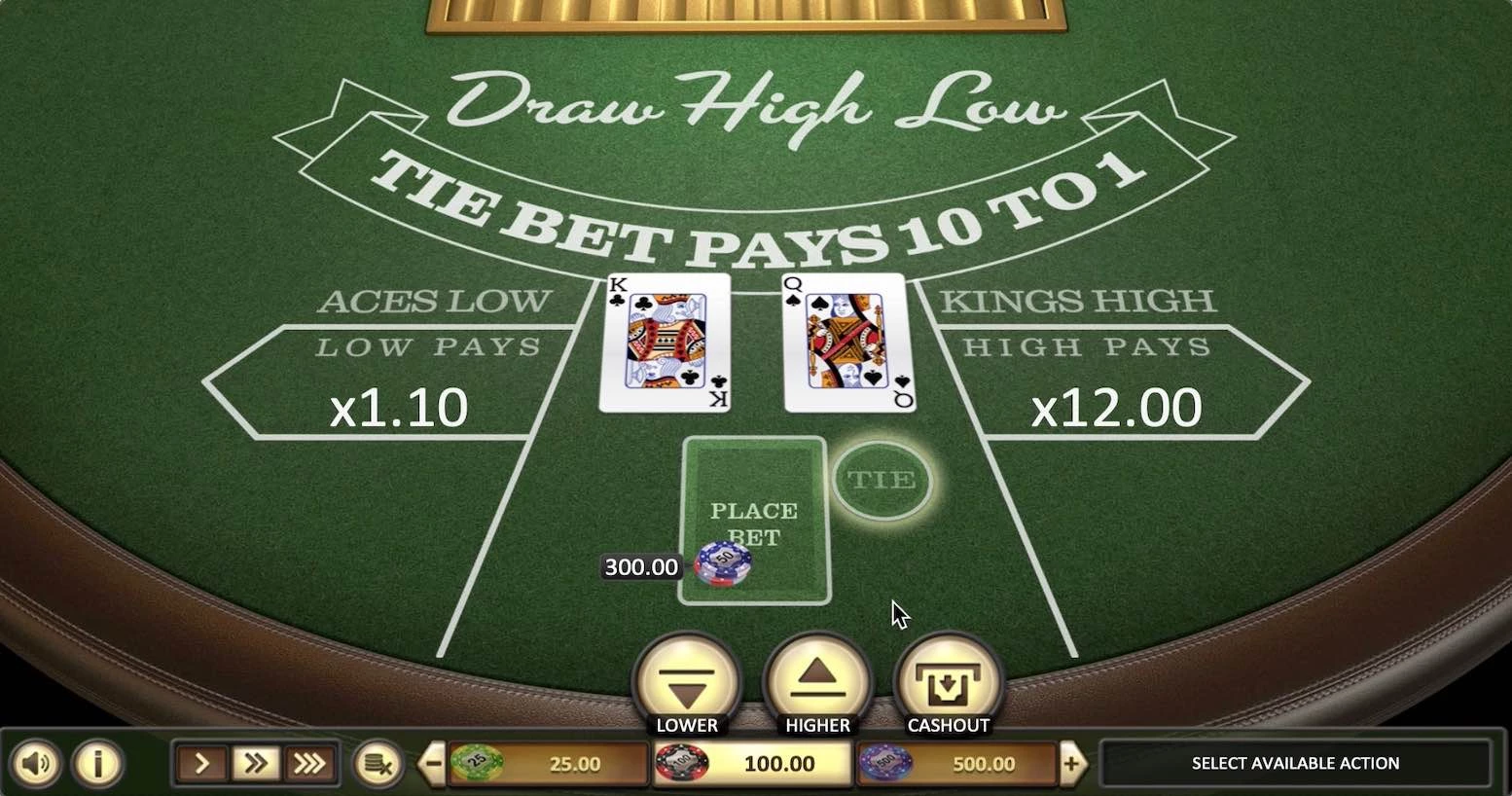 Draw High Low Betsoft Game Win 300$