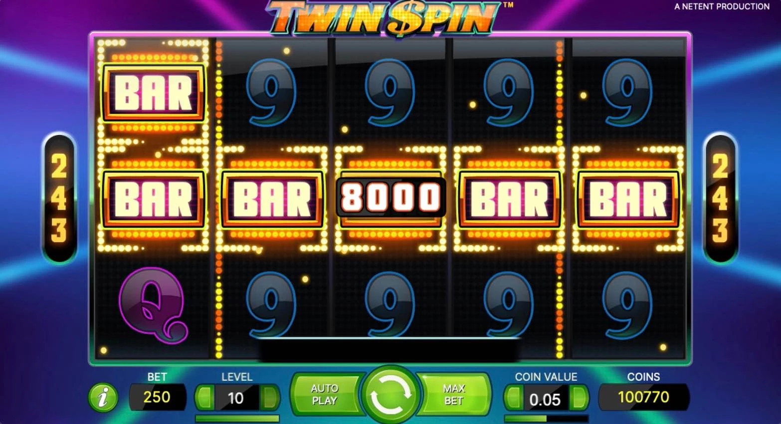 Twin Spin Slot by NetEnt - 5 Bar