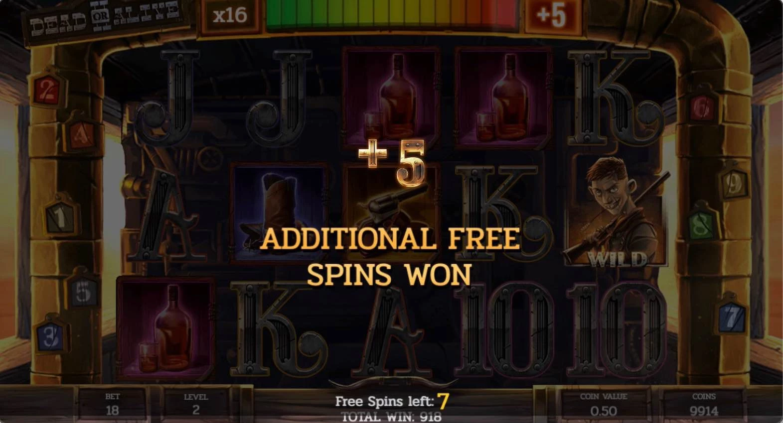 Dead or Alive 2 Plus 5 Free Spins
