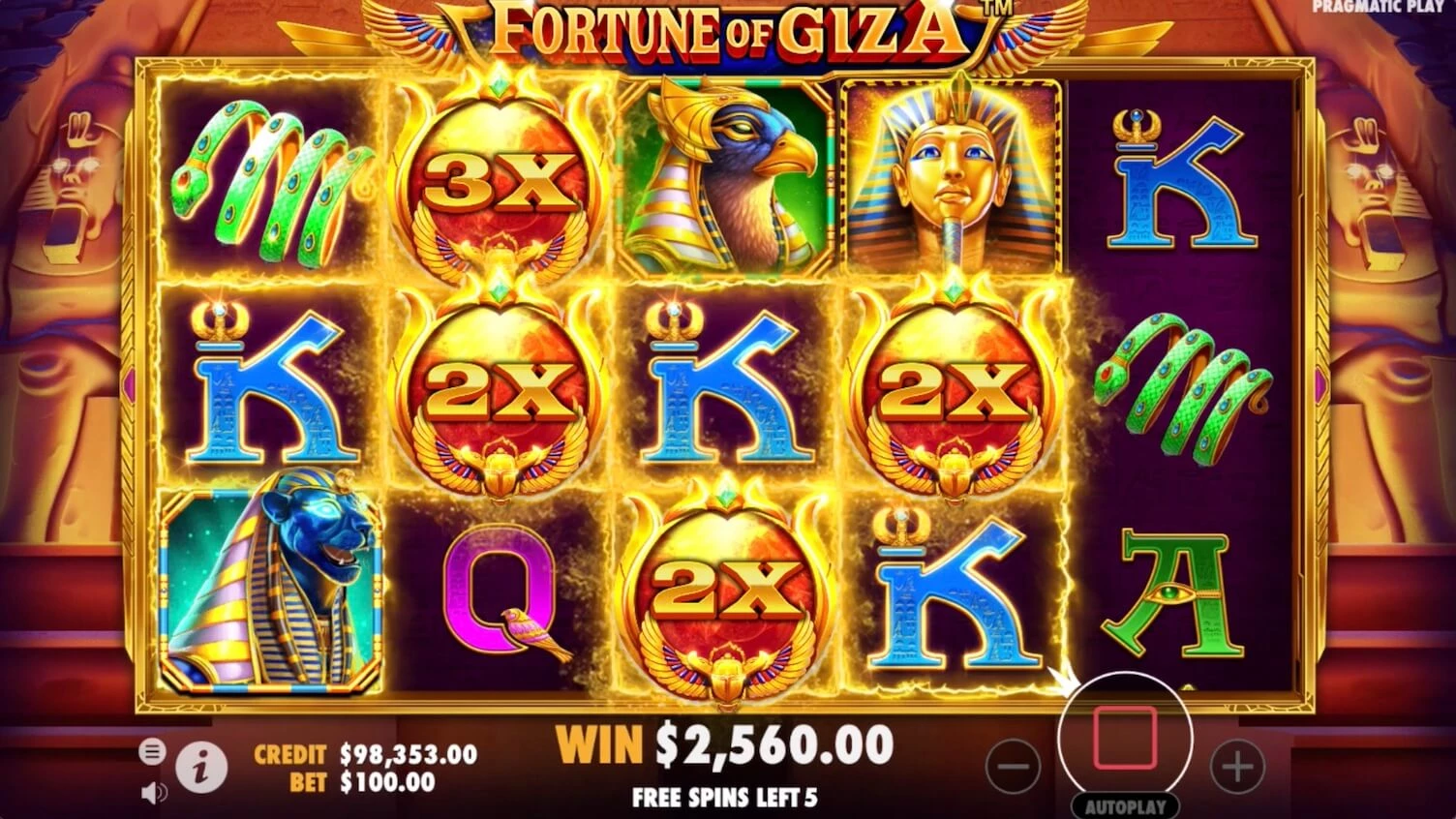 Fortune of Giza win 2560 dollars