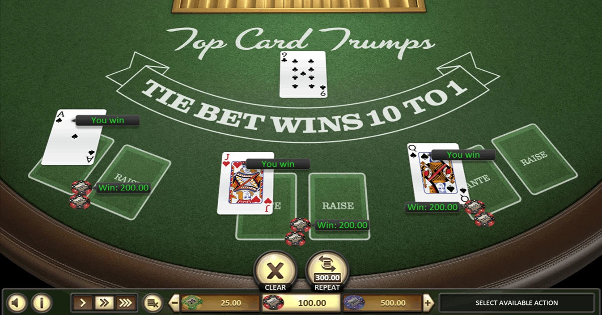 Top Card Trumps BetSoft Big Win $600