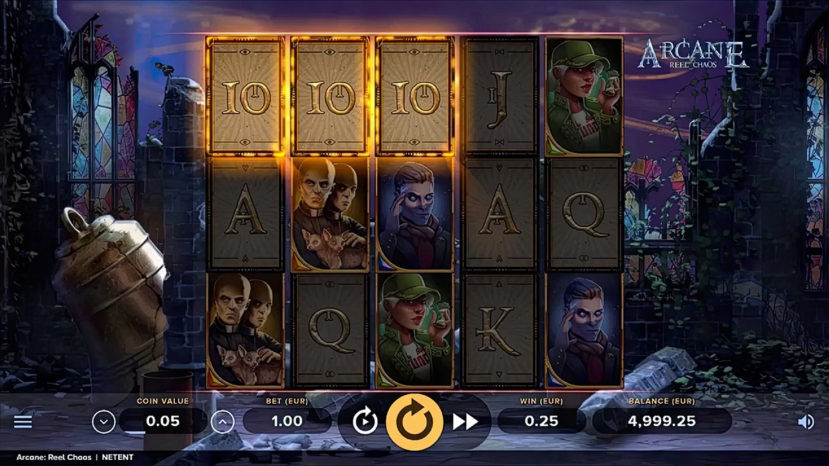 Arcane Reel Chaos Slot by NetEnt - Game Process