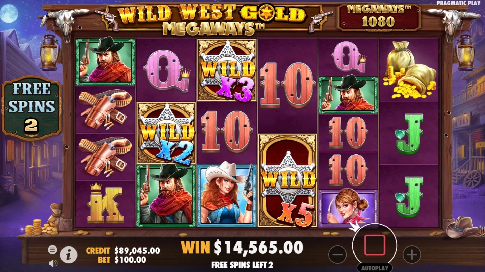 Wild West Gold Megaways win three
