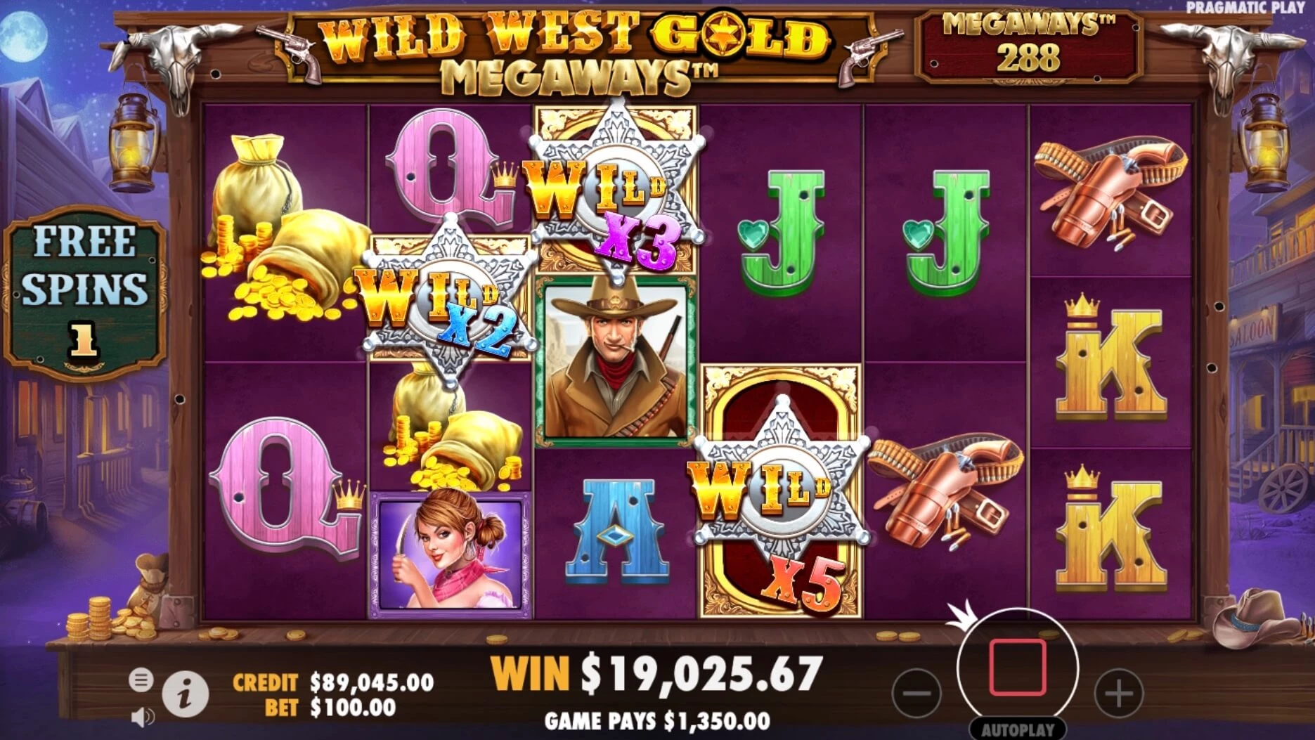 Wild West Gold Megaways big win