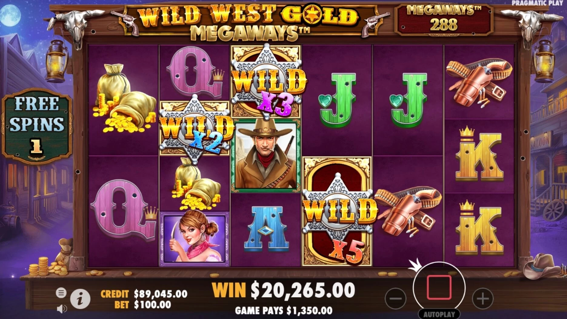 Wild West Gold Megaways win 20000