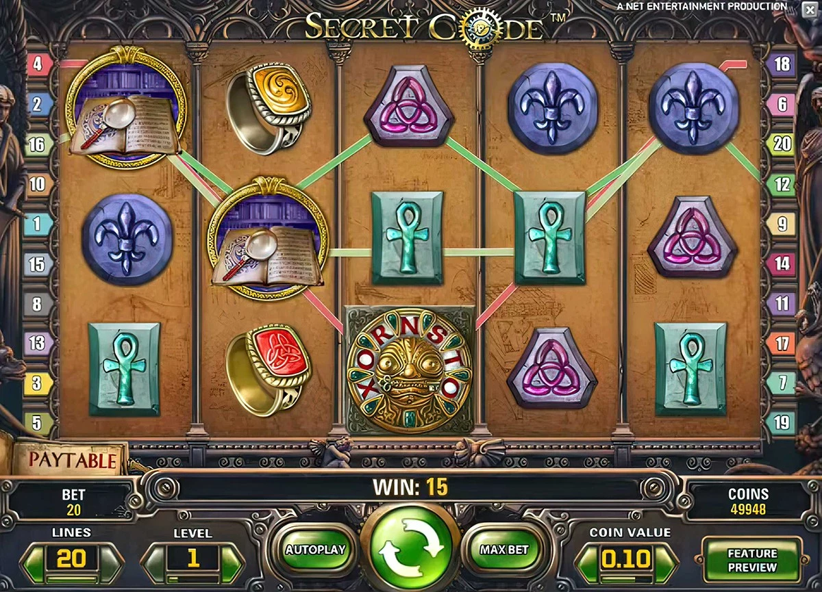 Secret Code NetEnt Win $1,5