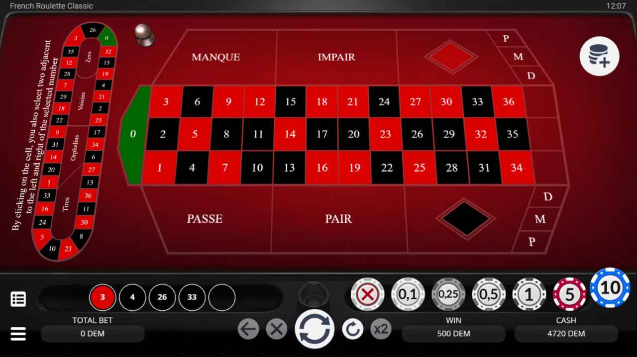 French Roulette by Evoplay Games - Table