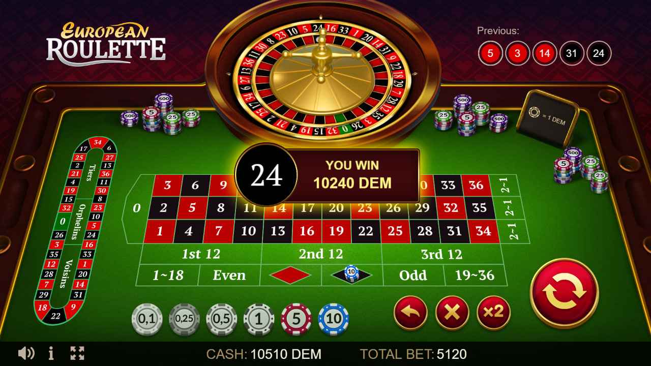 European Roulette by Evoplay Games - 24 Black