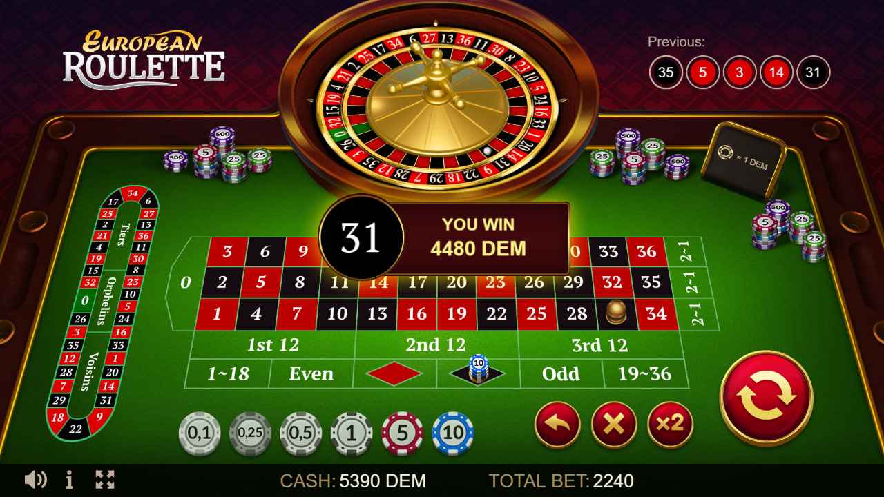 European Roulette by Evoplay Games - 31 Black