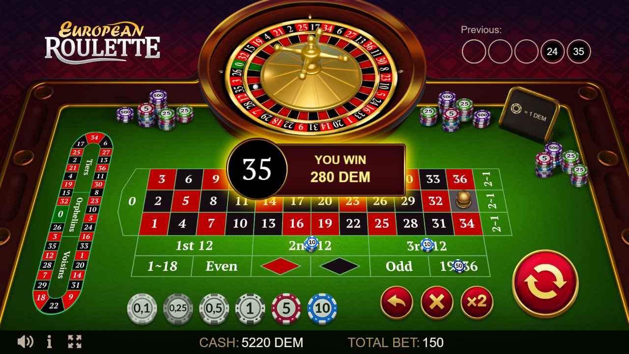 European Roulette by Evoplay Games - 35 Black
