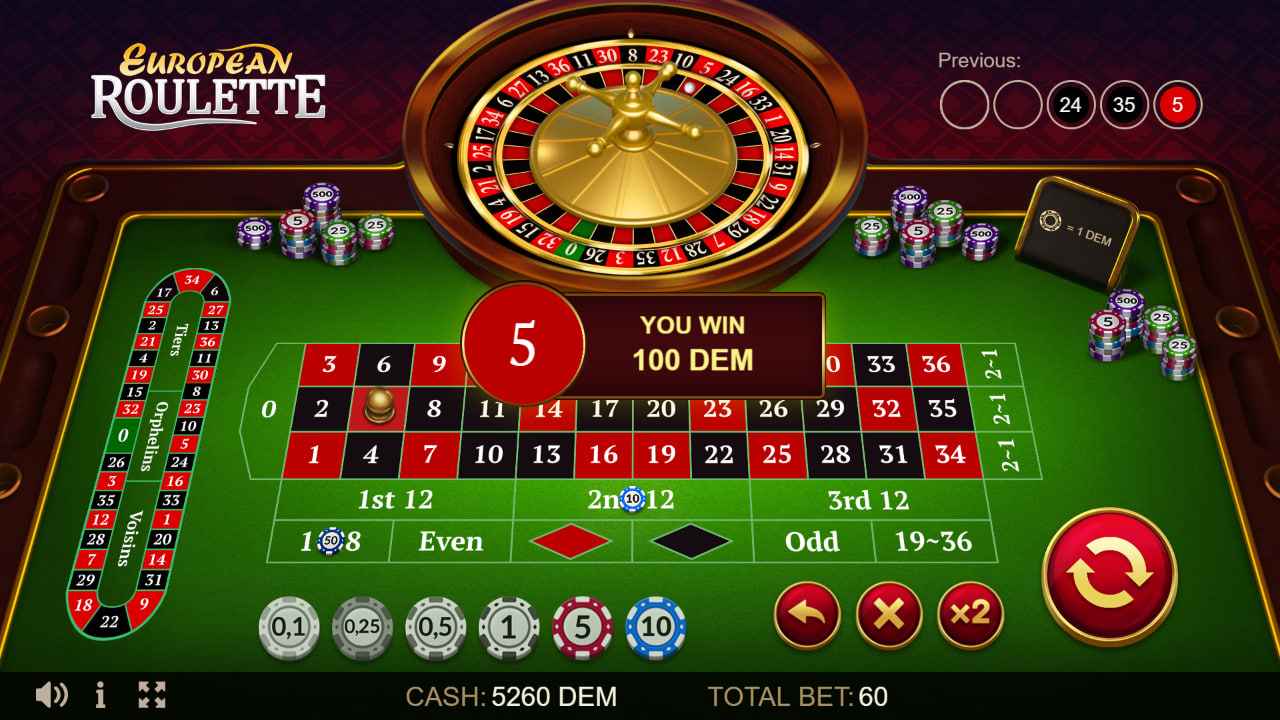 European Roulette by Evoplay Games - 5 Red