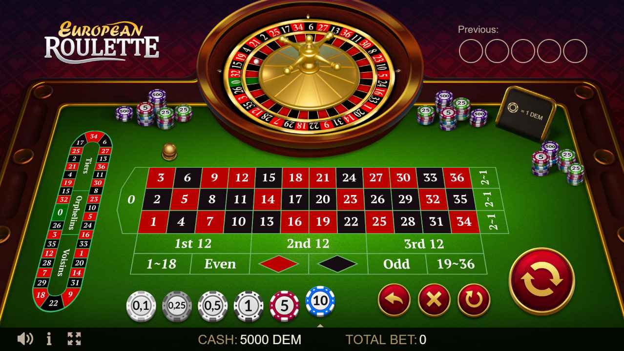 European Roulette by Evoplay Games - Table