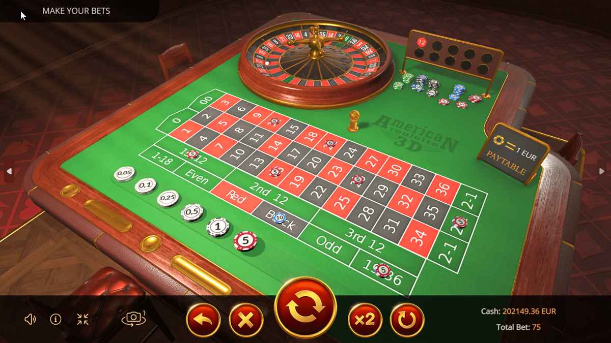 American Roulette 3D by Evoplay Games - Play