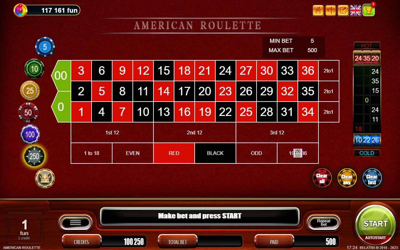 American Roulette by Belatra Games - 19 to 36