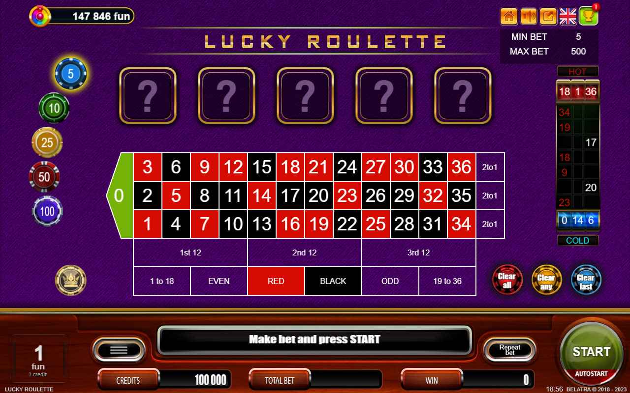 Lucky Roulette by Belatra Games - Table