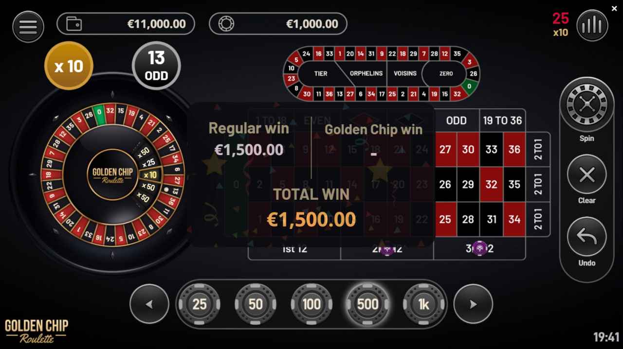 Golden Chip Roulette by Yggdrasil Gaming - 13 Black