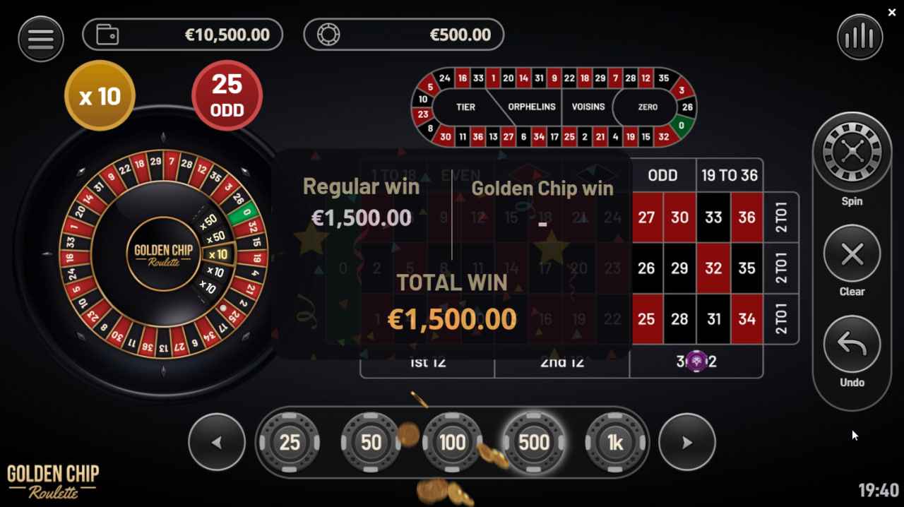 Golden Chip Roulette by Yggdrasil Gaming - 25 Red